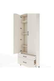 Arges Dolap 4 Raflı 2 Çekmeceli 2 Kapaklı 88x30x243 - S33M003V1A
