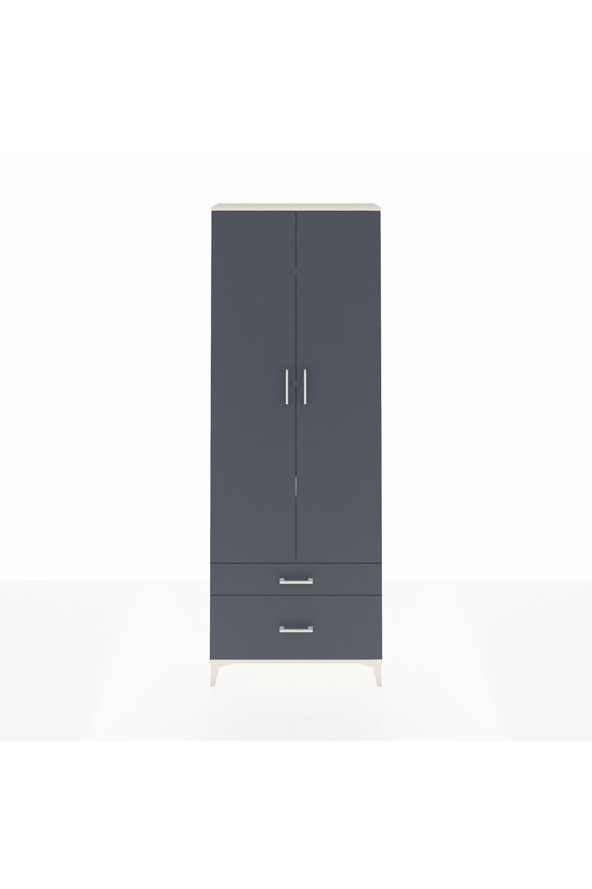 Arges Dolap 4 Raflı 2 Çekmeceli 2 Kapaklı 88x30x243 - S33M003V2A