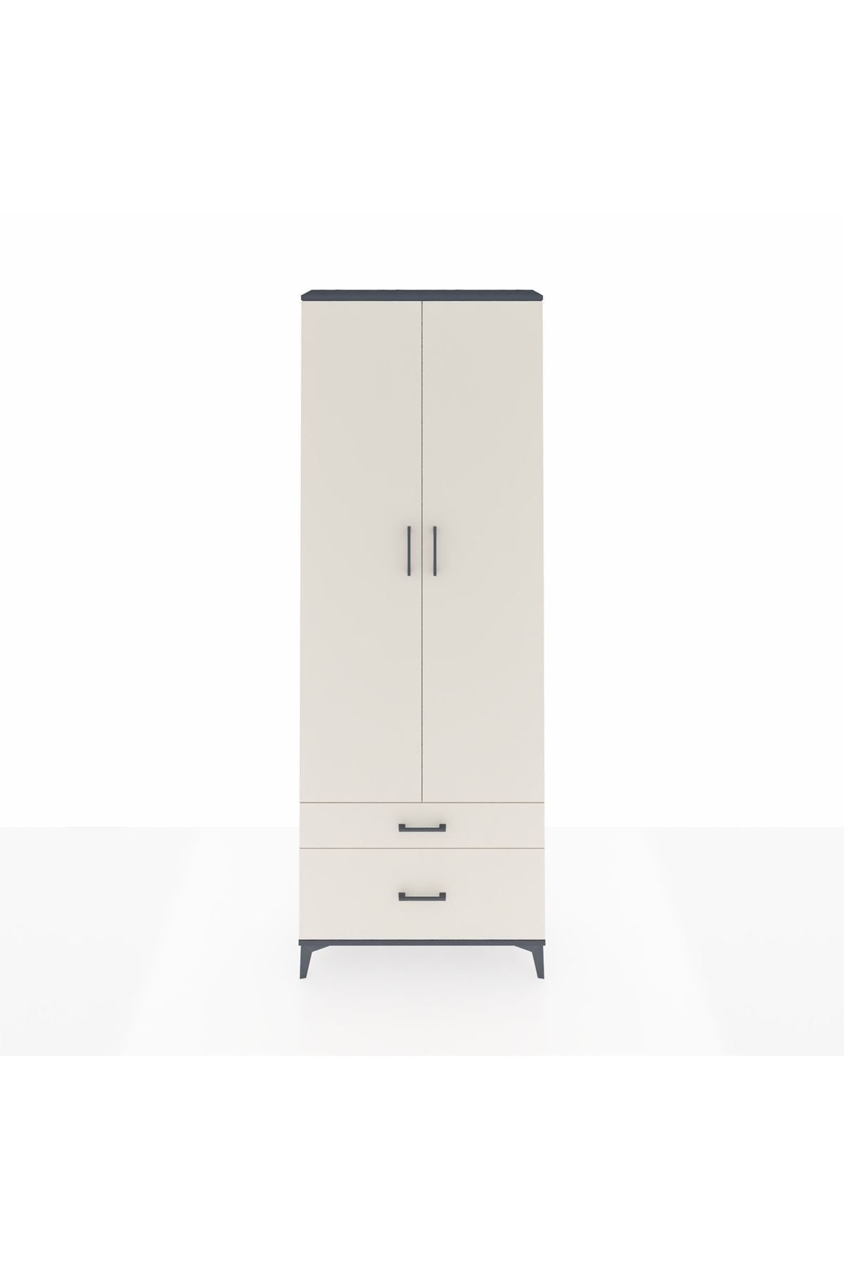 Arges Dolap 4 Raflı 2 Çekmeceli 2 Kapaklı 88x30x243 - S33M003V4A