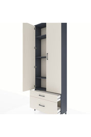 Arges Dolap 4 Raflı 2 Çekmeceli 2 Kapaklı 88x30x243 - S33M003V4A