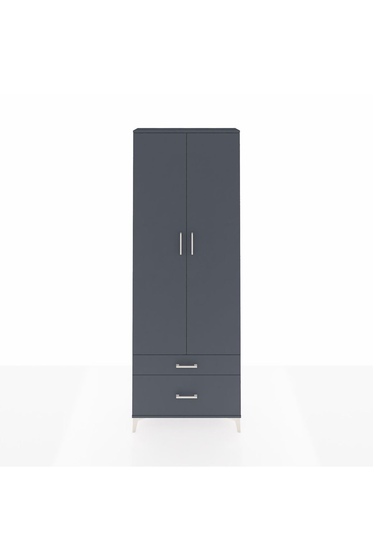 Arges Dolap 4 Raflı 2 Çekmeceli 2 Kapaklı 88x30x243 - S33M003V5A