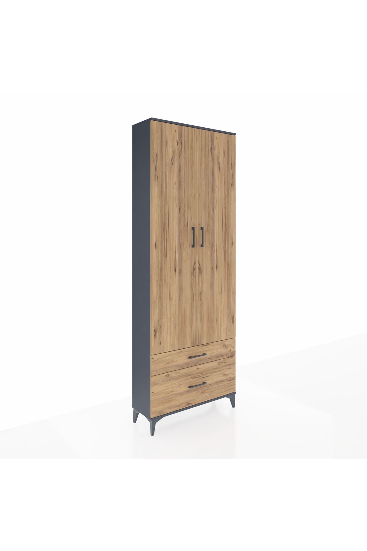 Arges Dolap 4 Raflı 2 Çekmeceli 2 Kapaklı 88x30x243 - S33M003V6A