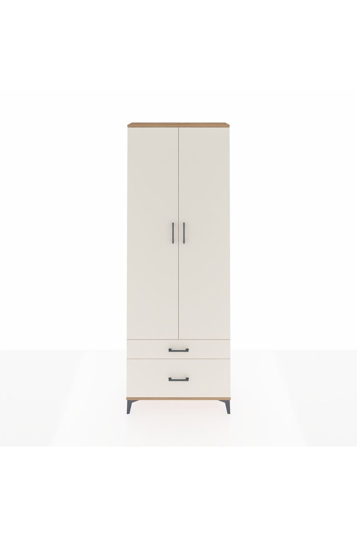 Arges Dolap 4 Raflı 2 Çekmeceli 2 Kapaklı 88x30x243 - S33M003V7A