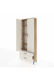 Arges Dolap 4 Raflı 2 Çekmeceli 2 Kapaklı 88x30x243 - S33M003V7A