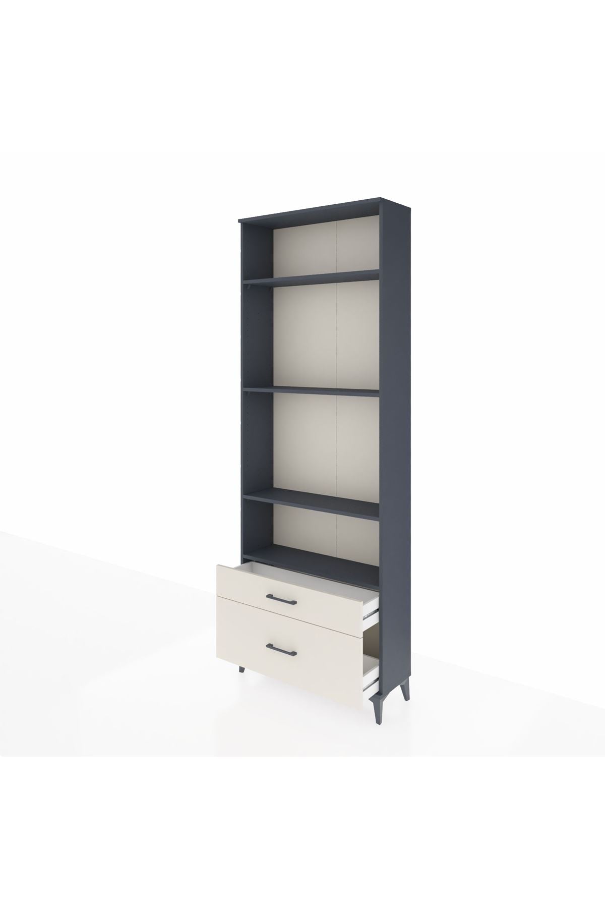Arges Dolap 4 Raflı 2 Çekmeceli 88x30x243 - S33M004V4A