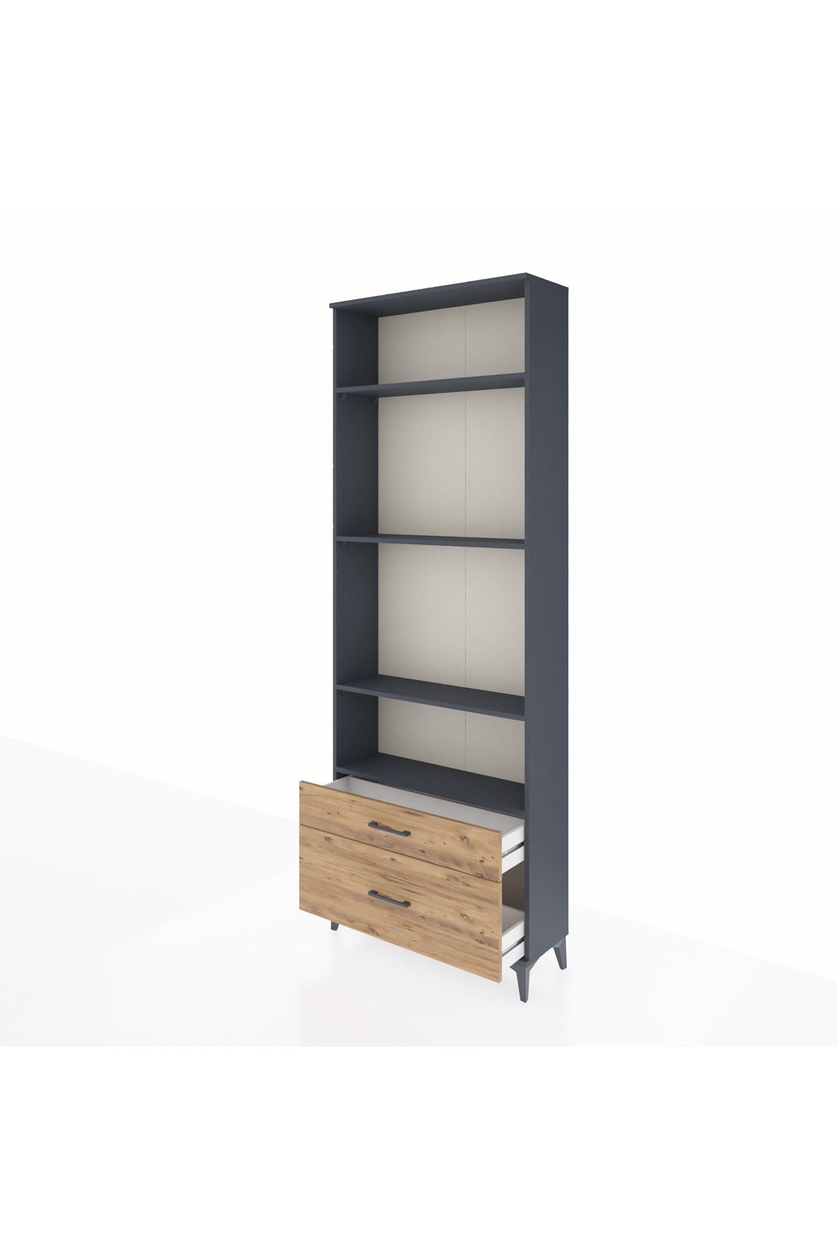 Arges Dolap 4 Raflı 2 Çekmeceli 88x30x243 - S33M004V6A