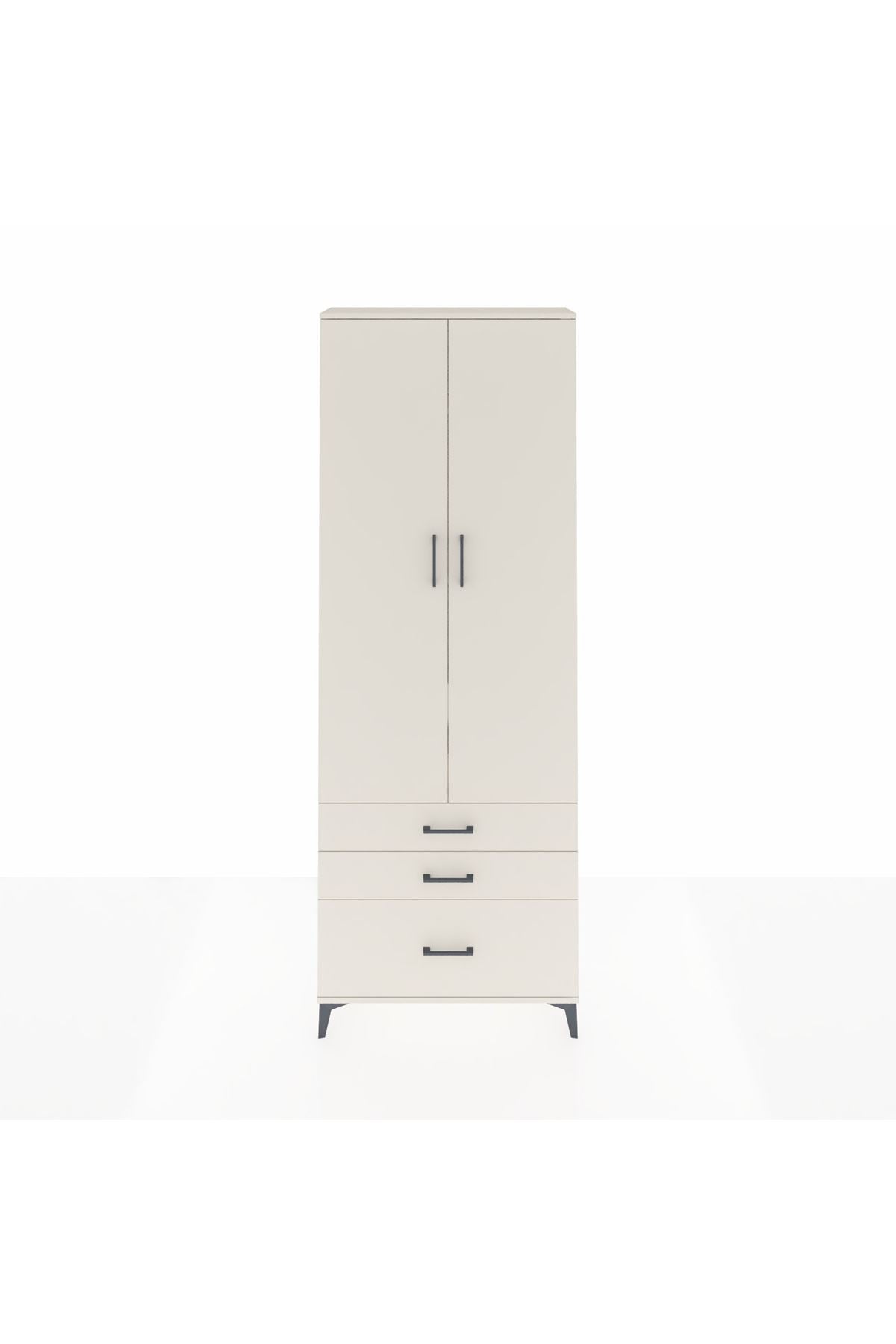 Arges Dolap 4 Raflı 3 Çekmeceli 2 Kapaklı 88x30x243 - S33M005V1A