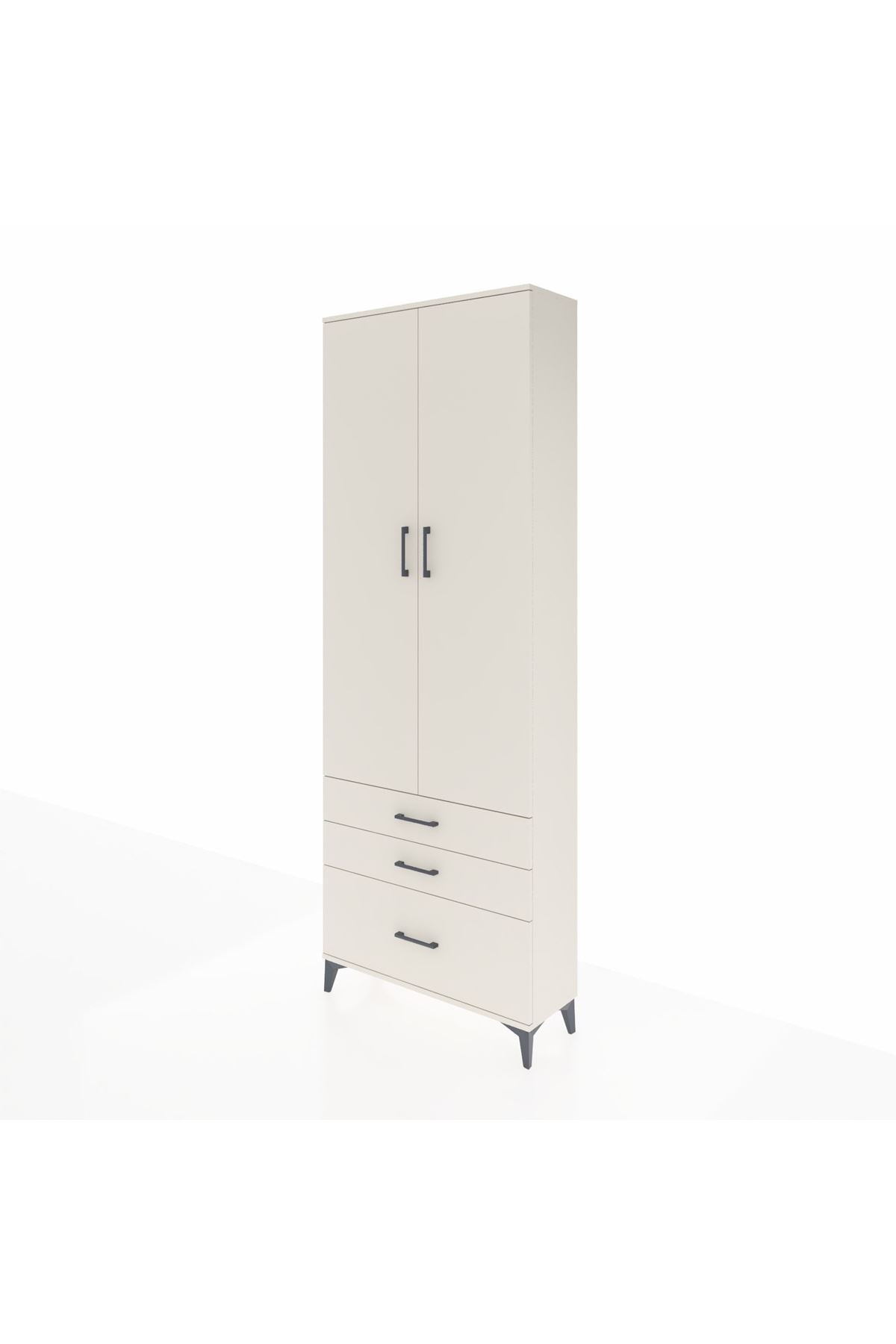 Arges Dolap 4 Raflı 3 Çekmeceli 2 Kapaklı 88x30x243 - S33M005V1A