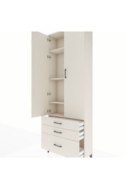 Arges Dolap 4 Raflı 3 Çekmeceli 2 Kapaklı 88x30x243 - S33M005V1A