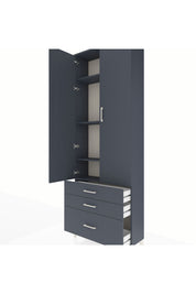 Arges Dolap 4 Raflı 3 Çekmeceli 2 Kapaklı 88x30x243 - S33M005V5A