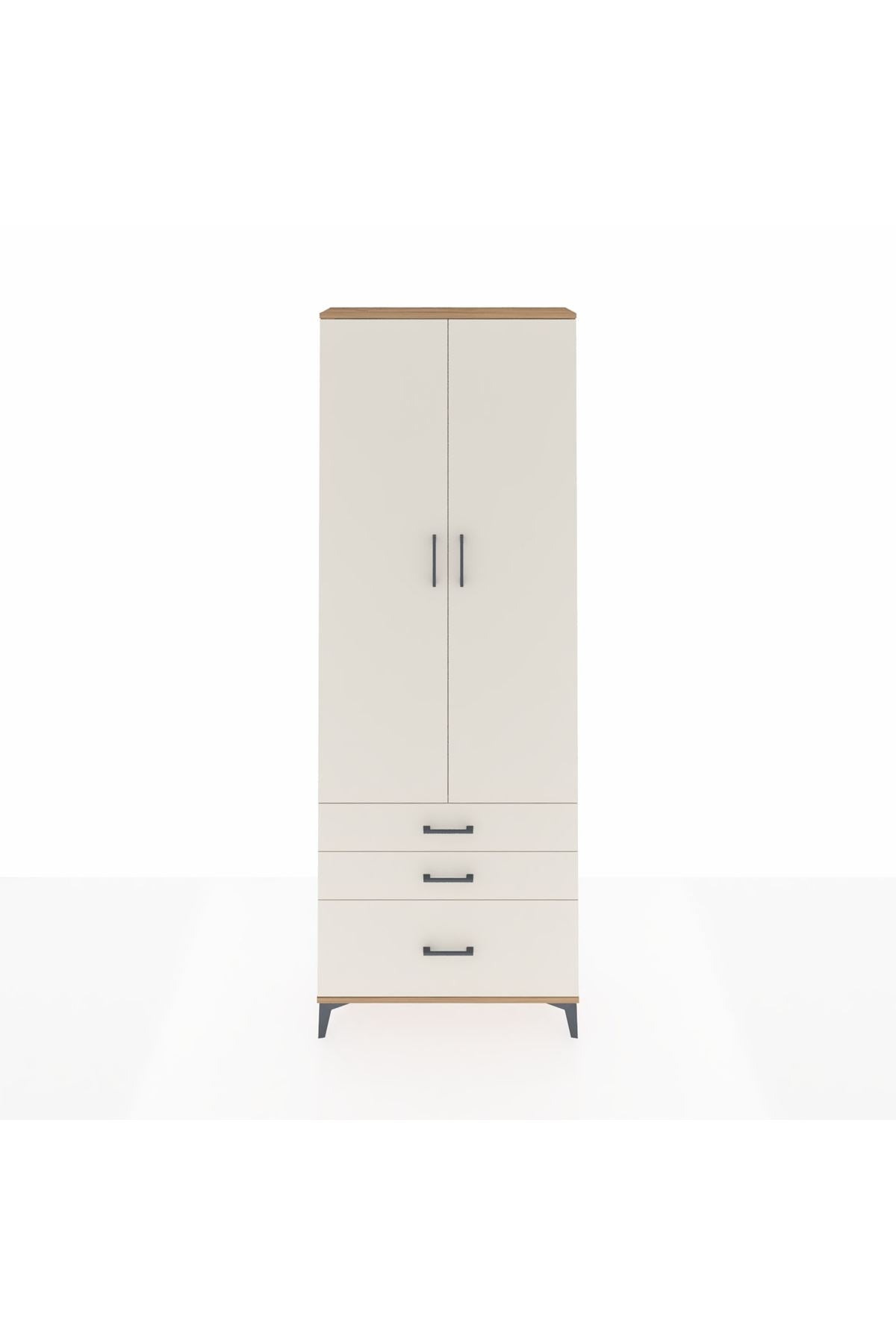 Arges Dolap 4 Raflı 3 Çekmeceli 2 Kapaklı 88x30x243 - S33M005V7A