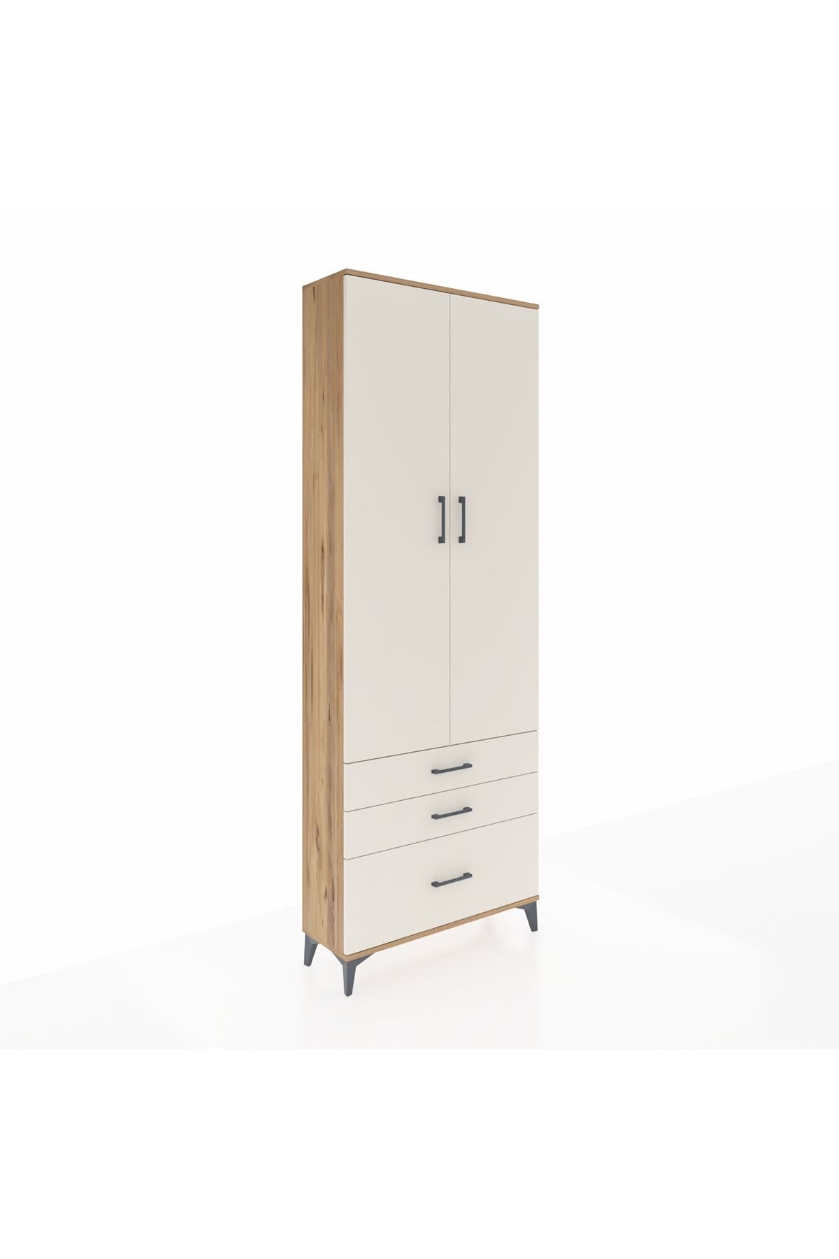 Arges Dolap 4 Raflı 3 Çekmeceli 2 Kapaklı 88x30x243 - S33M005V7A