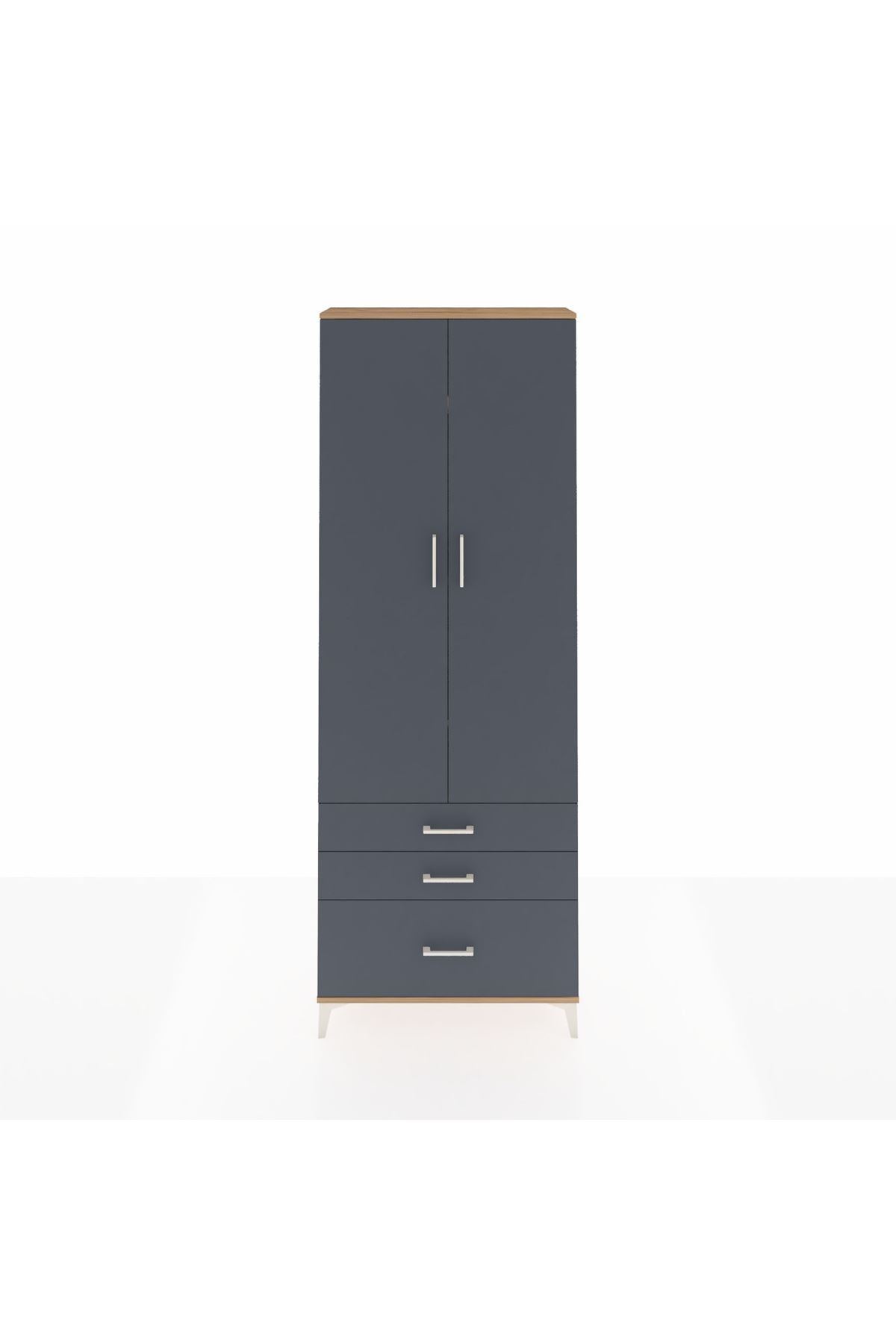 Arges Dolap 4 Raflı 3 Çekmeceli 2 Kapaklı 88x30x243 - S33M005V8A