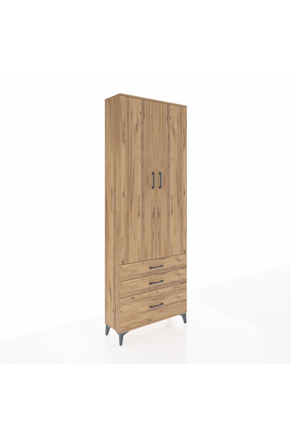 Arges Dolap 4 Raflı 3 Çekmeceli 2 Kapaklı 88x30x243 - S33M005V9A