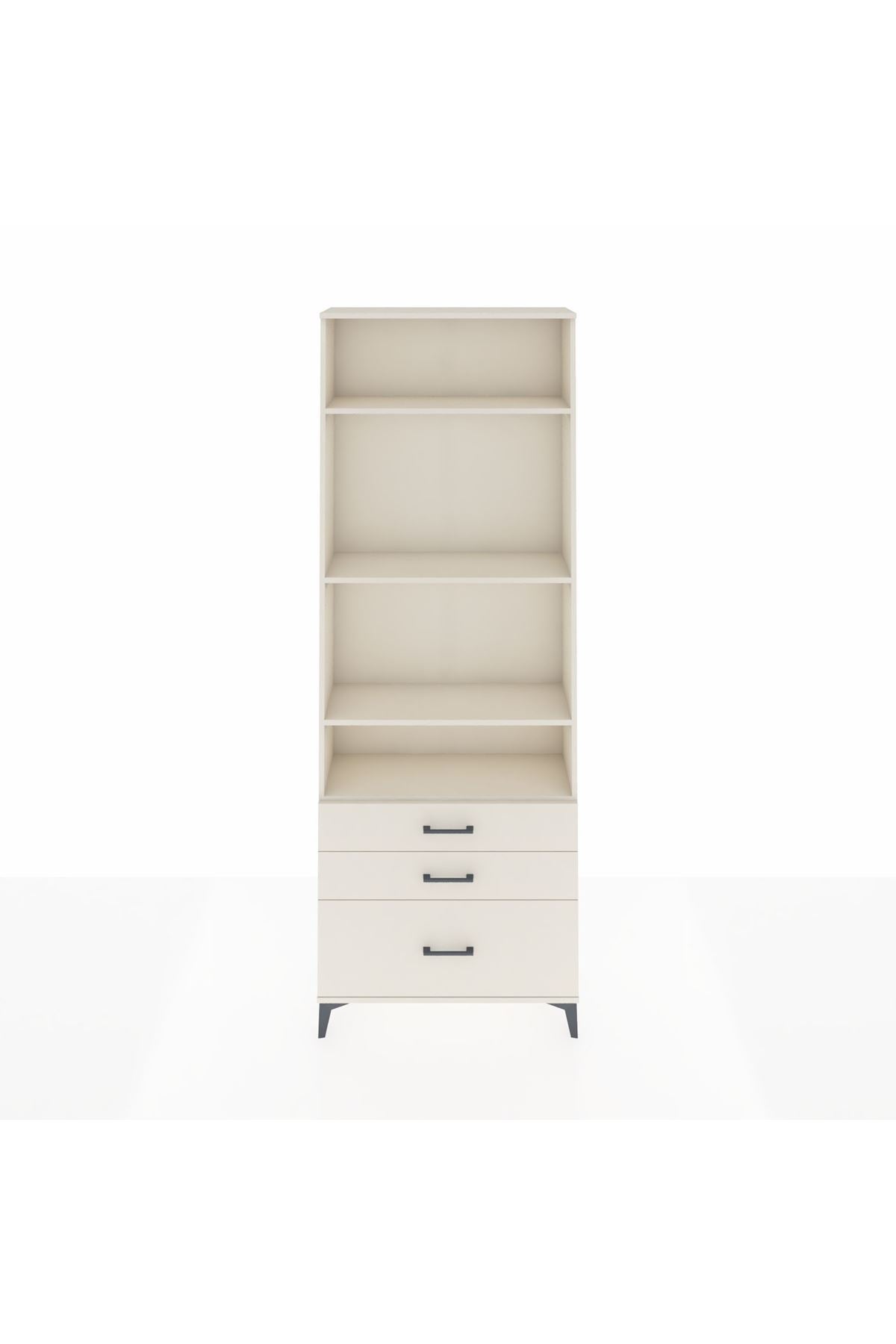 Arges Dolap 4 Raflı 3 Çekmeceli 88x30x243 - S33M006V1A