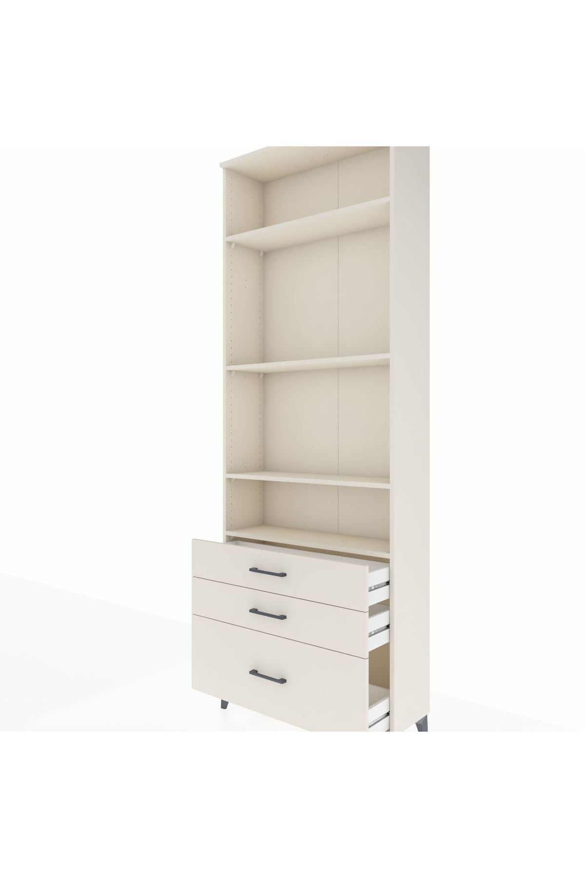 Arges Dolap 4 Raflı 3 Çekmeceli 88x30x243 - S33M006V1A
