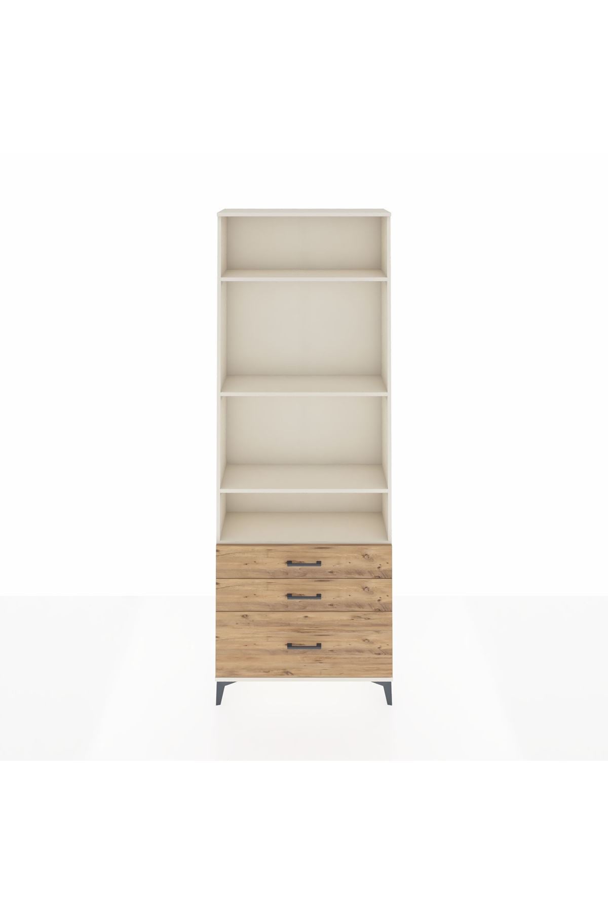 Arges Dolap 4 Raflı 3 Çekmeceli 88x30x243 - S33M006V3A