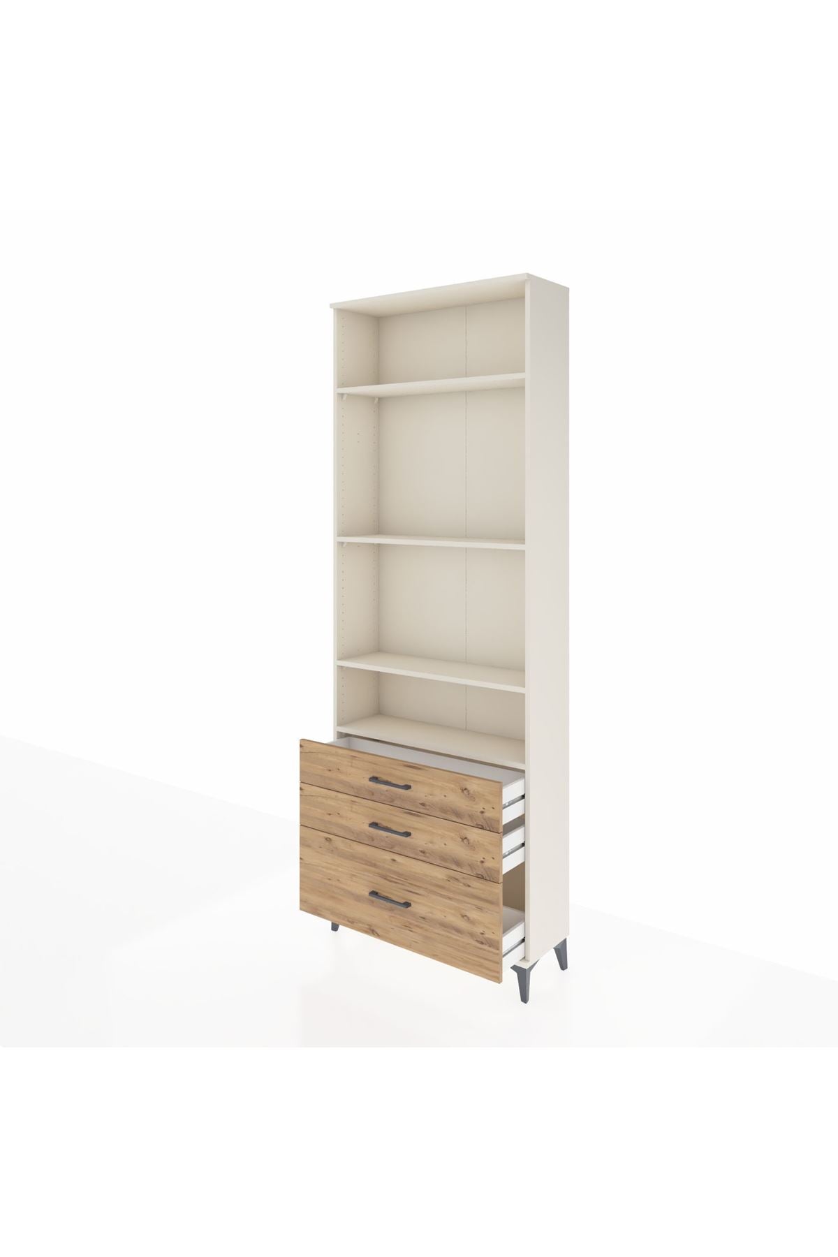Arges Dolap 4 Raflı 3 Çekmeceli 88x30x243 - S33M006V3A