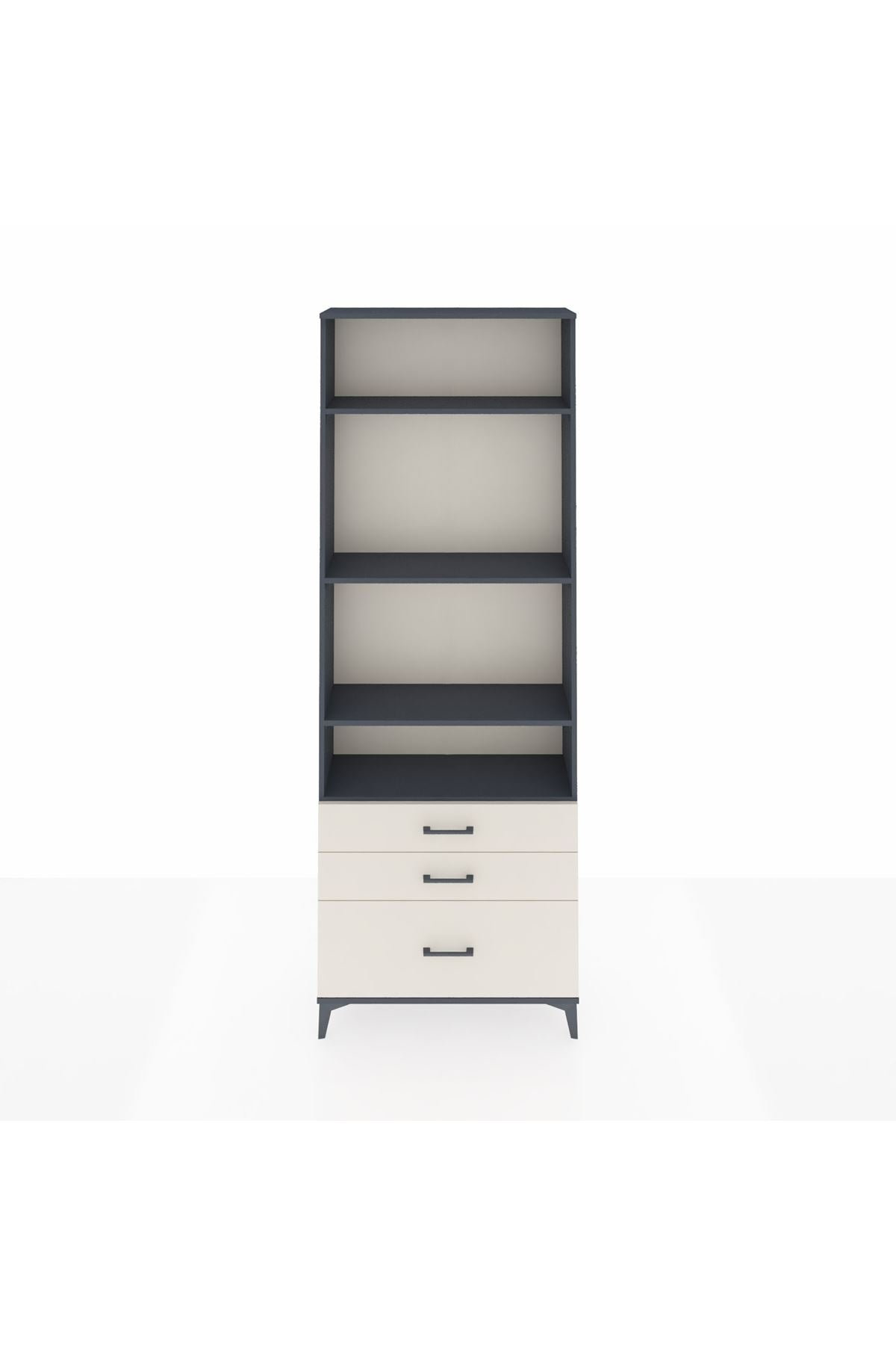 Arges Dolap 4 Raflı 3 Çekmeceli 88x30x243 - S33M006V4A