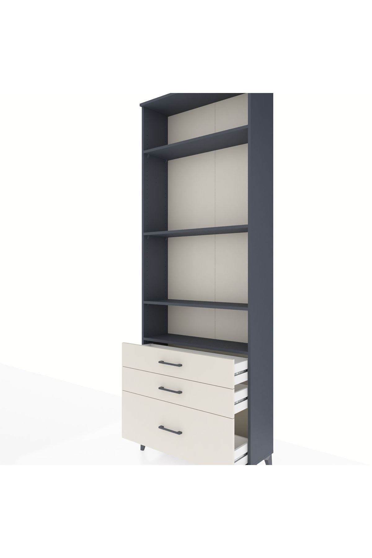 Arges Dolap 4 Raflı 3 Çekmeceli 88x30x243 - S33M006V4A