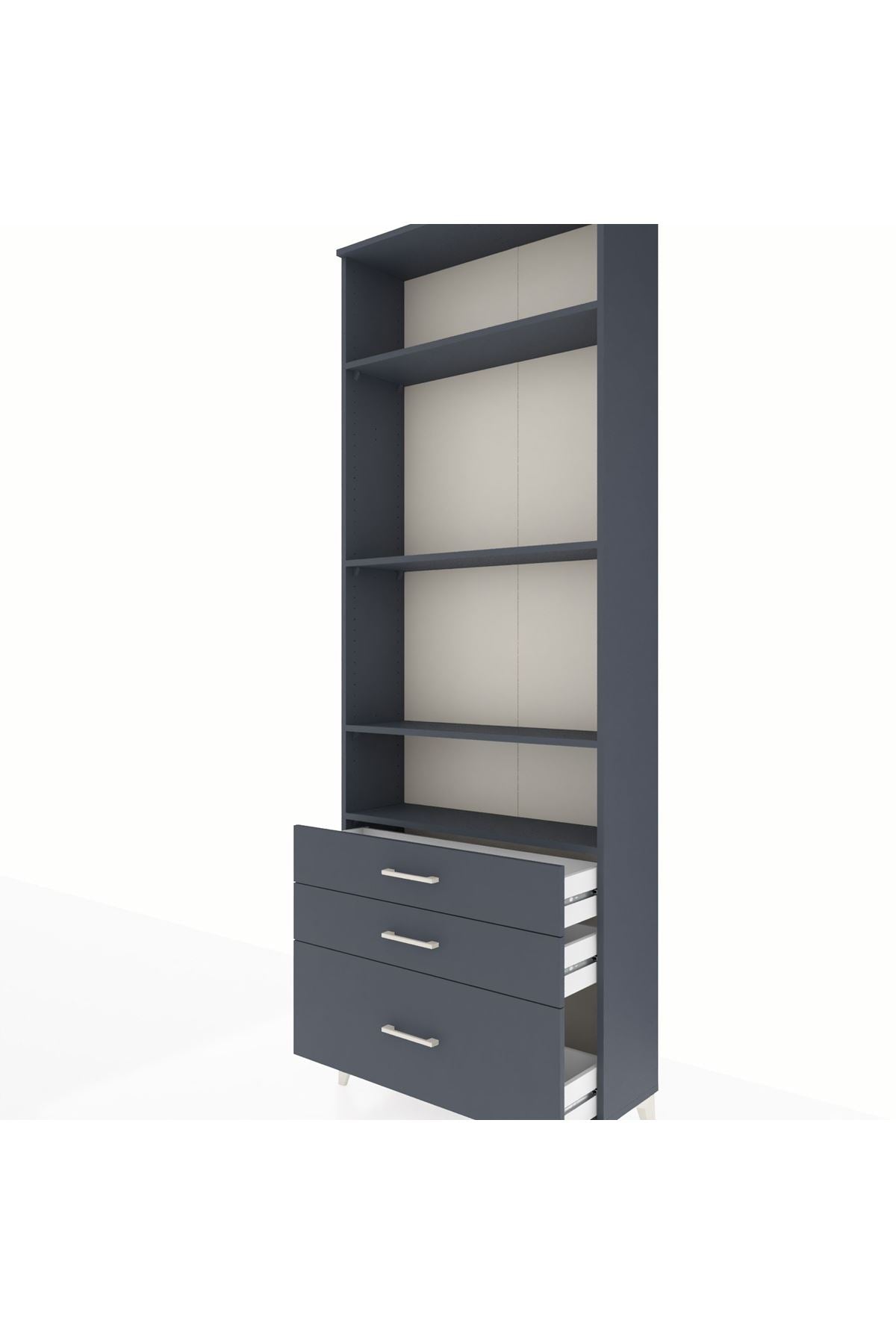 Arges Dolap 4 Raflı 3 Çekmeceli 88x30x243 - S33M006V5A