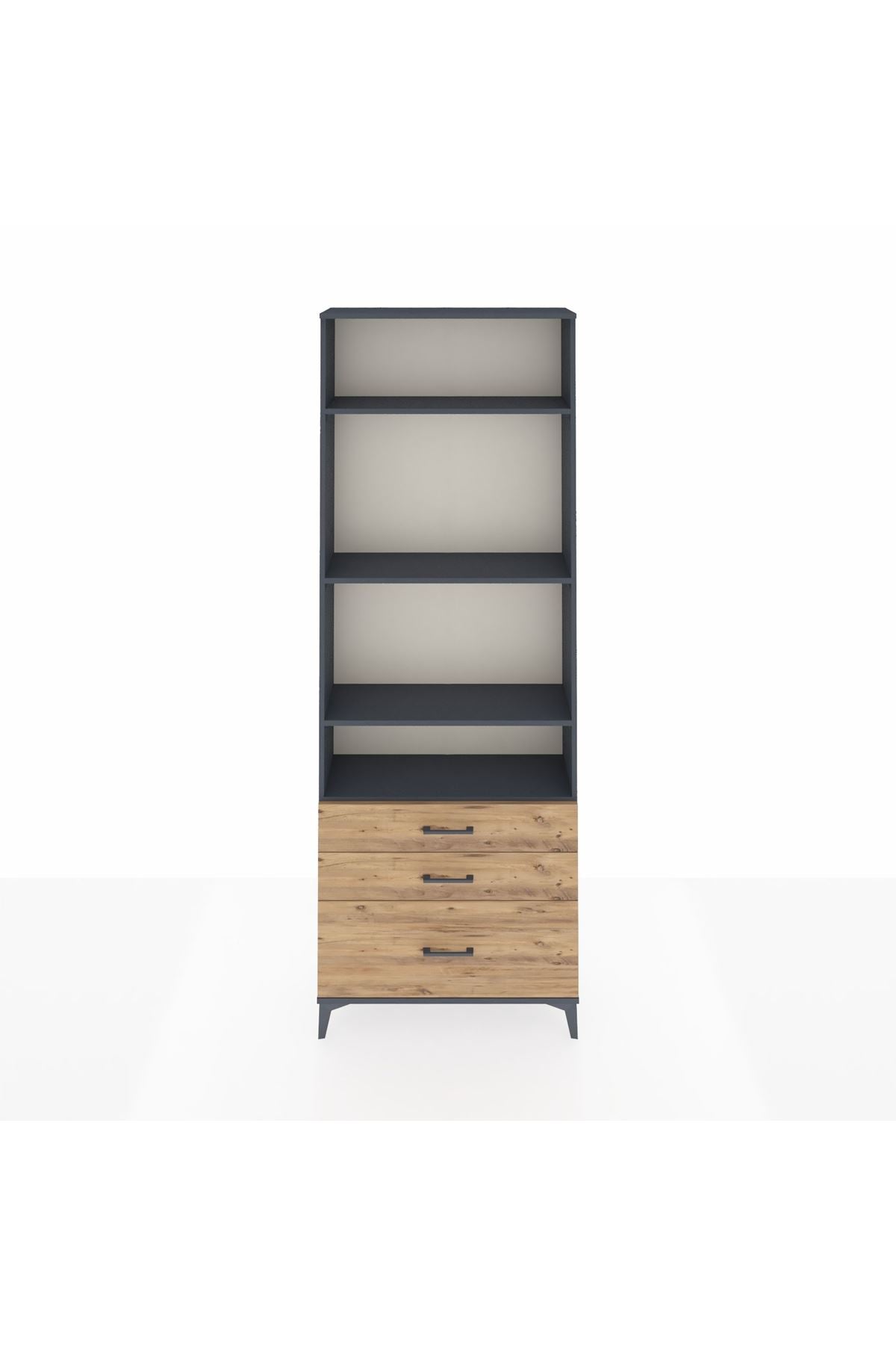 Arges Dolap 4 Raflı 3 Çekmeceli 88x30x243 - S33M006V6A