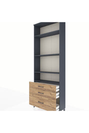 Arges Dolap 4 Raflı 3 Çekmeceli 88x30x243 - S33M006V6A
