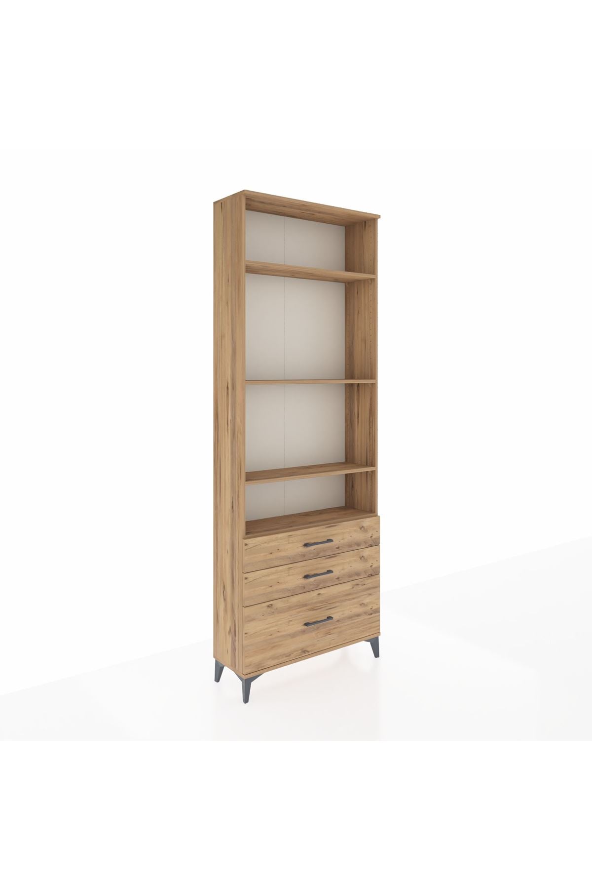 Arges Dolap 4 Raflı 3 Çekmeceli 88x30x243 - S33M006V9A
