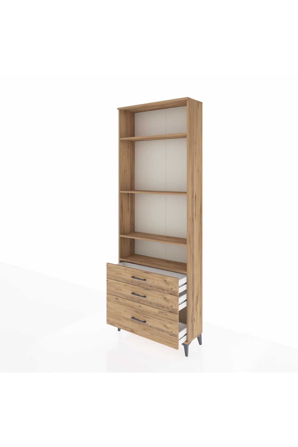 Arges Dolap 4 Raflı 3 Çekmeceli 88x30x243 - S33M006V9A