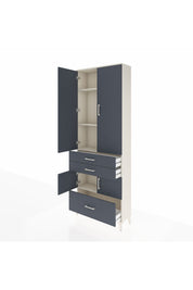 Arges Dolap 4 Raflı 3 Çekmeceli 4 Kapaklı 88x30x243 - S33M007V2A