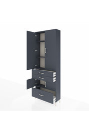 Arges Dolap 4 Raflı 3 Çekmeceli 4 Kapaklı 88x30x243 - S33M007V5A