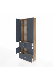 Arges Dolap 4 Raflı 3 Çekmeceli 4 Kapaklı 88x30x243 - S33M007V8A