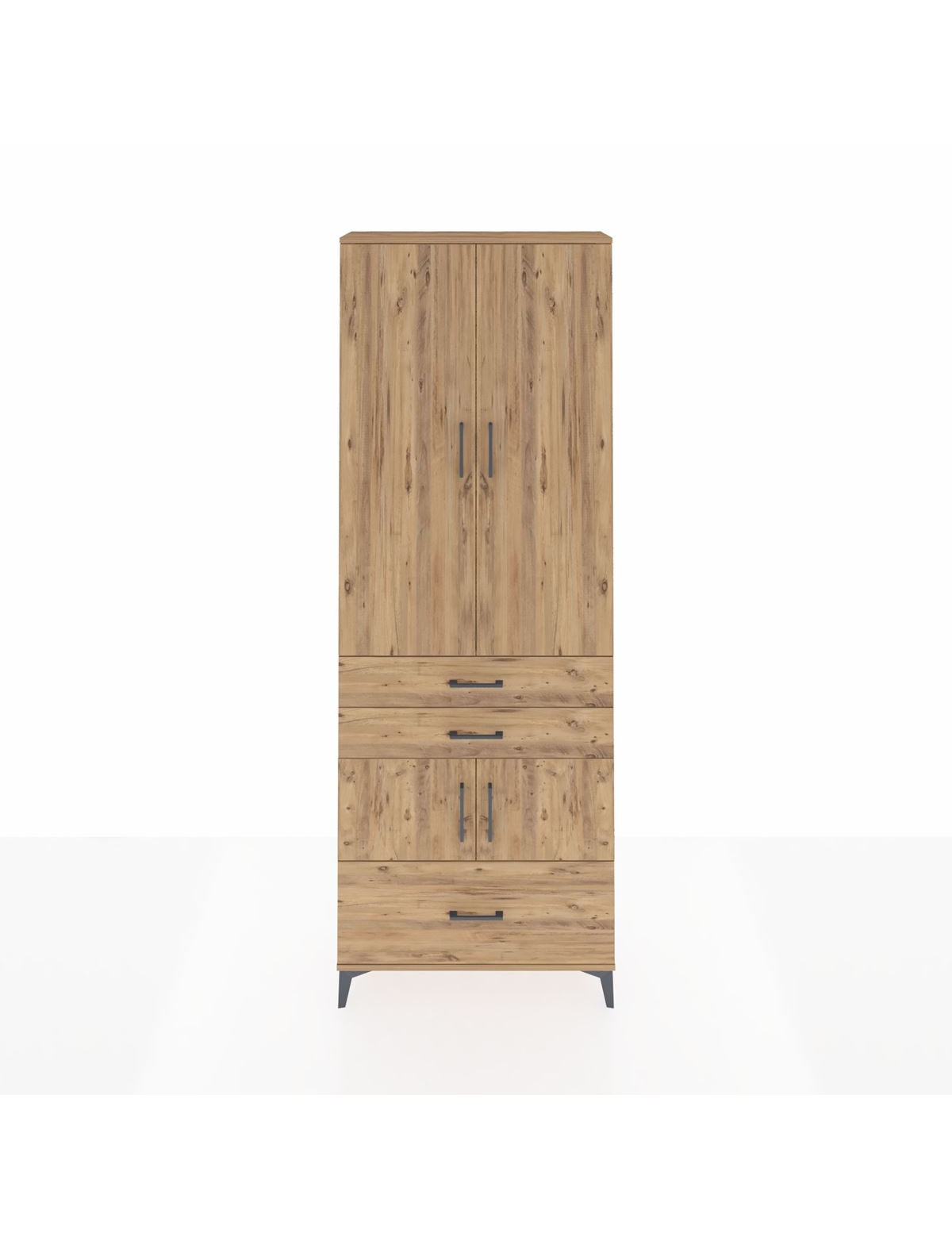 Arges Dolap 4 Raflı 3 Çekmeceli 4 Kapaklı 88x30x243 - S33M007V9A