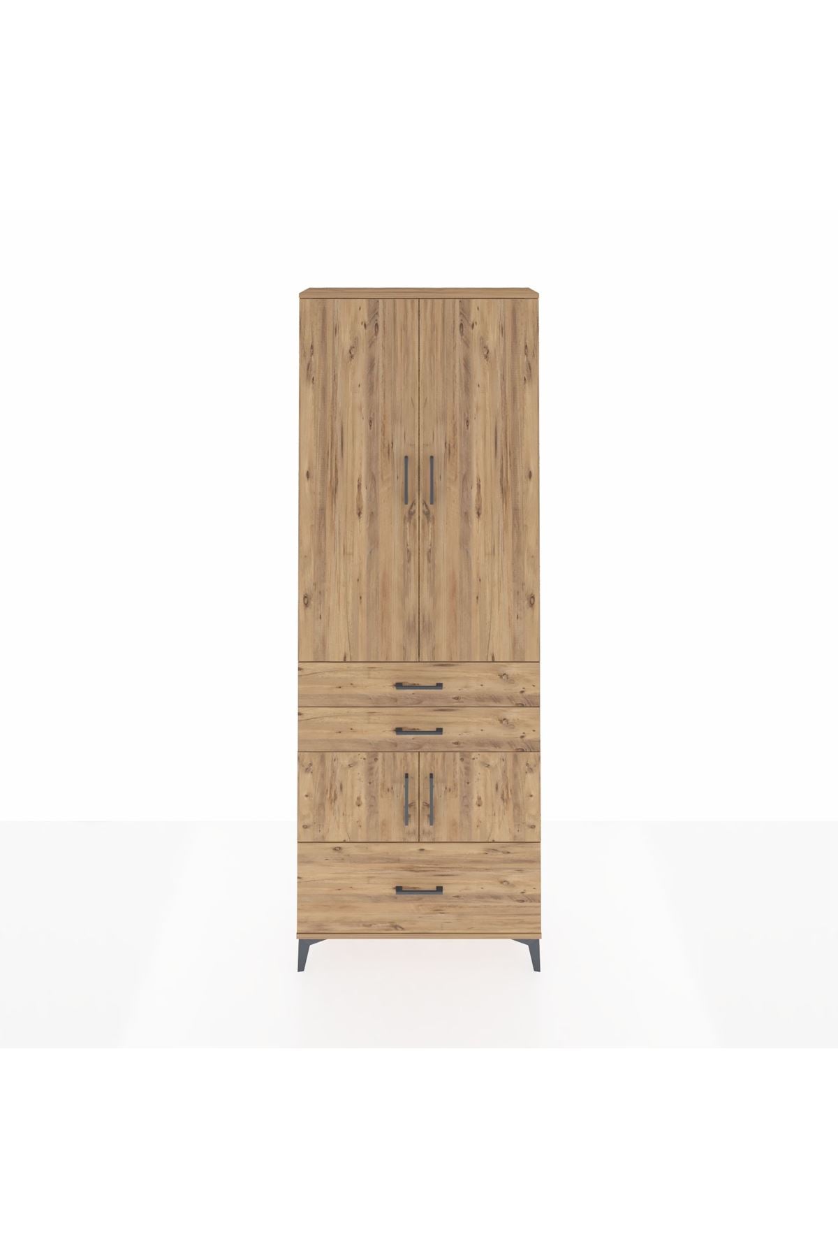 Arges Dolap 4 Raflı 3 Çekmeceli 4 Kapaklı 88x30x243 - S33M007V9A