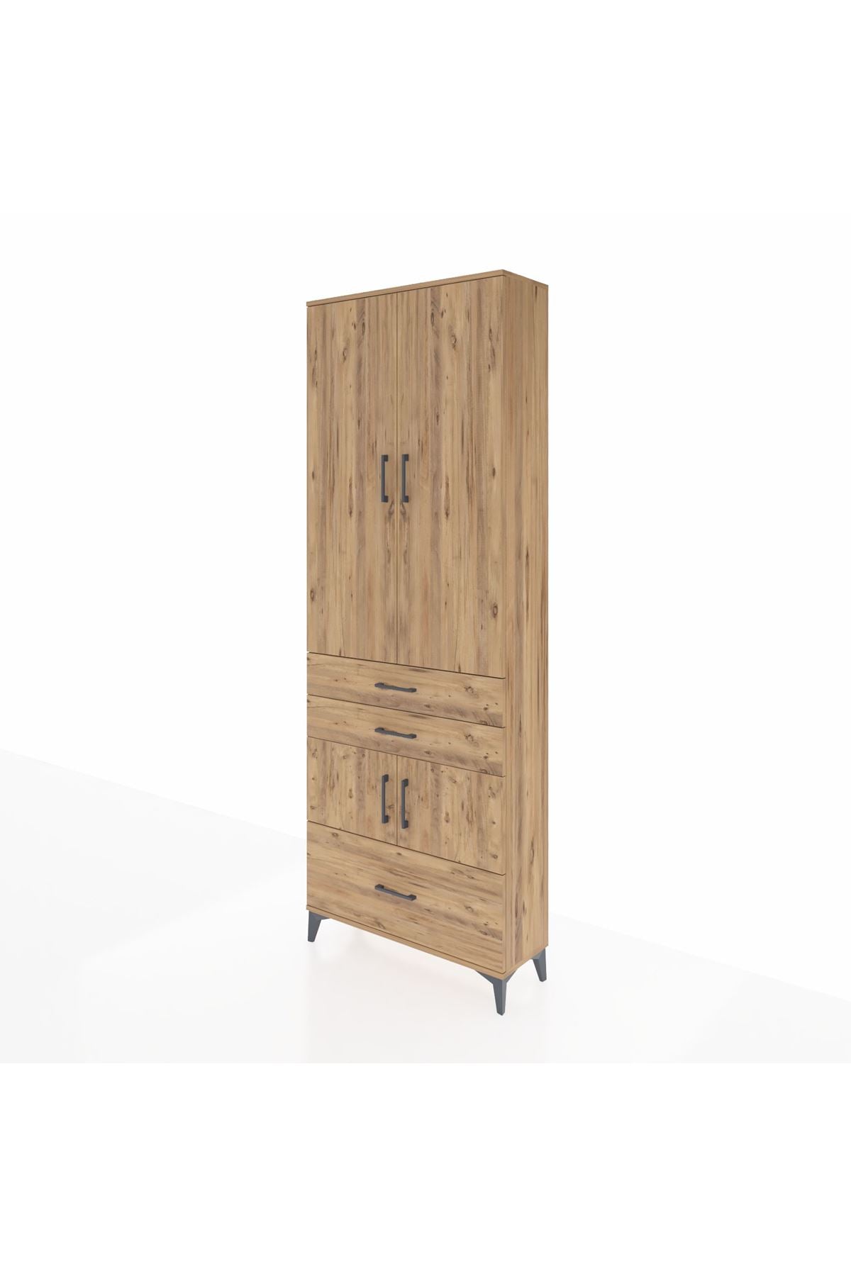 Arges Dolap 4 Raflı 3 Çekmeceli 4 Kapaklı 88x30x243 - S33M007V9A