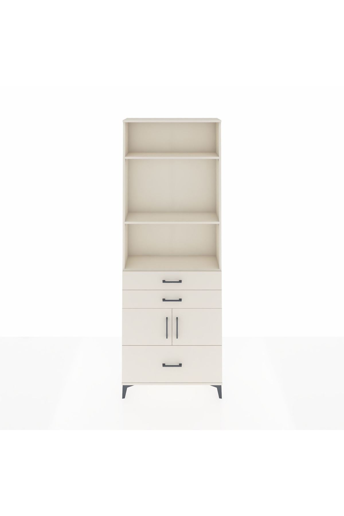 Arges Dolap 4 Raflı 3 Çekmeceli 2 Kapaklı 88x30x243 - S33M008V1A