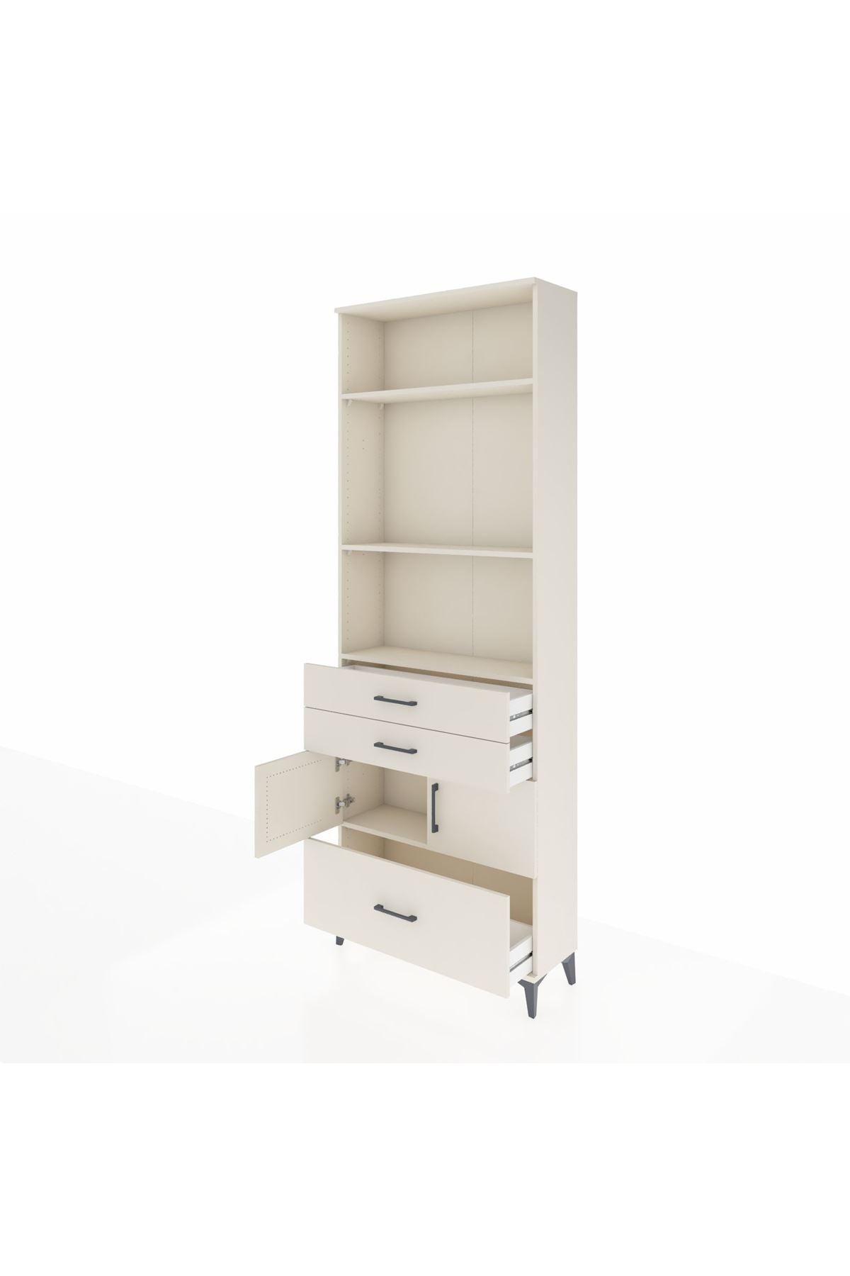 Arges Dolap 4 Raflı 3 Çekmeceli 2 Kapaklı 88x30x243 - S33M008V1A