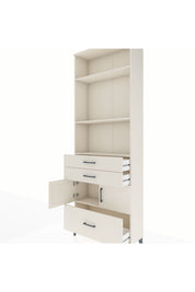 Arges Dolap 4 Raflı 3 Çekmeceli 2 Kapaklı 88x30x243 - S33M008V1A