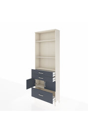 Arges Dolap 4 Raflı 3 Çekmeceli 2 Kapaklı 88x30x243 - S33M008V2A