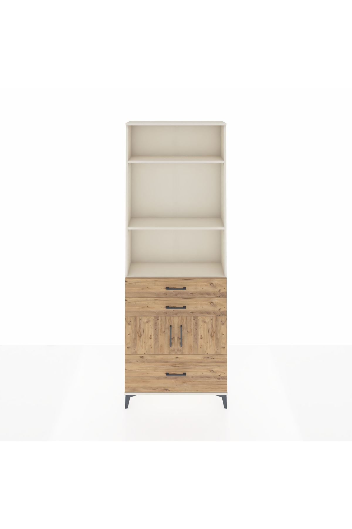 Arges Dolap 4 Raflı 3 Çekmeceli 2 Kapaklı 88x30x243 - S33M008V3A