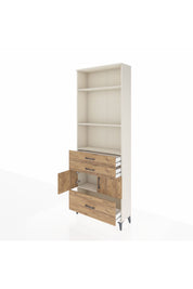 Arges Dolap 4 Raflı 3 Çekmeceli 2 Kapaklı 88x30x243 - S33M008V3A