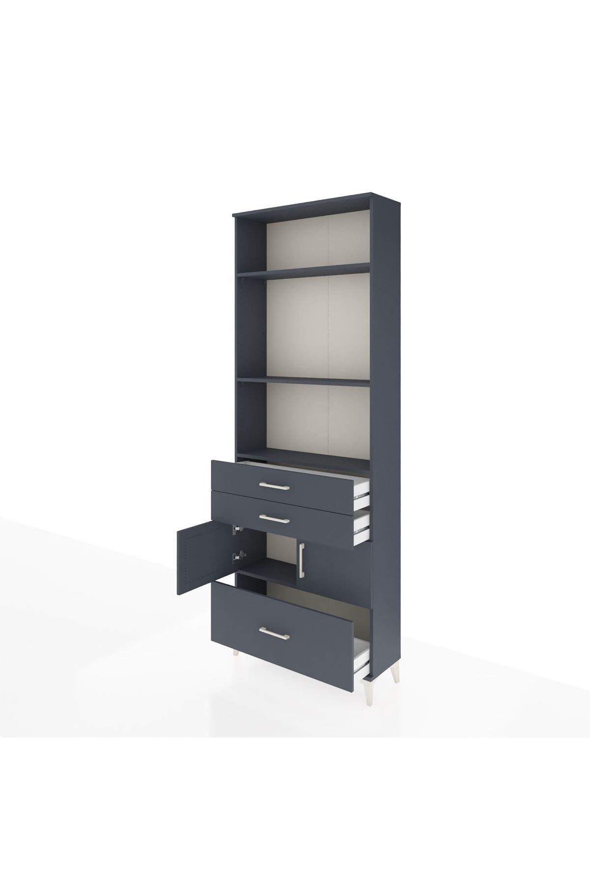 Arges Dolap 4 Raflı 3 Çekmeceli 2 Kapaklı 88x30x243 - S33M008V5A