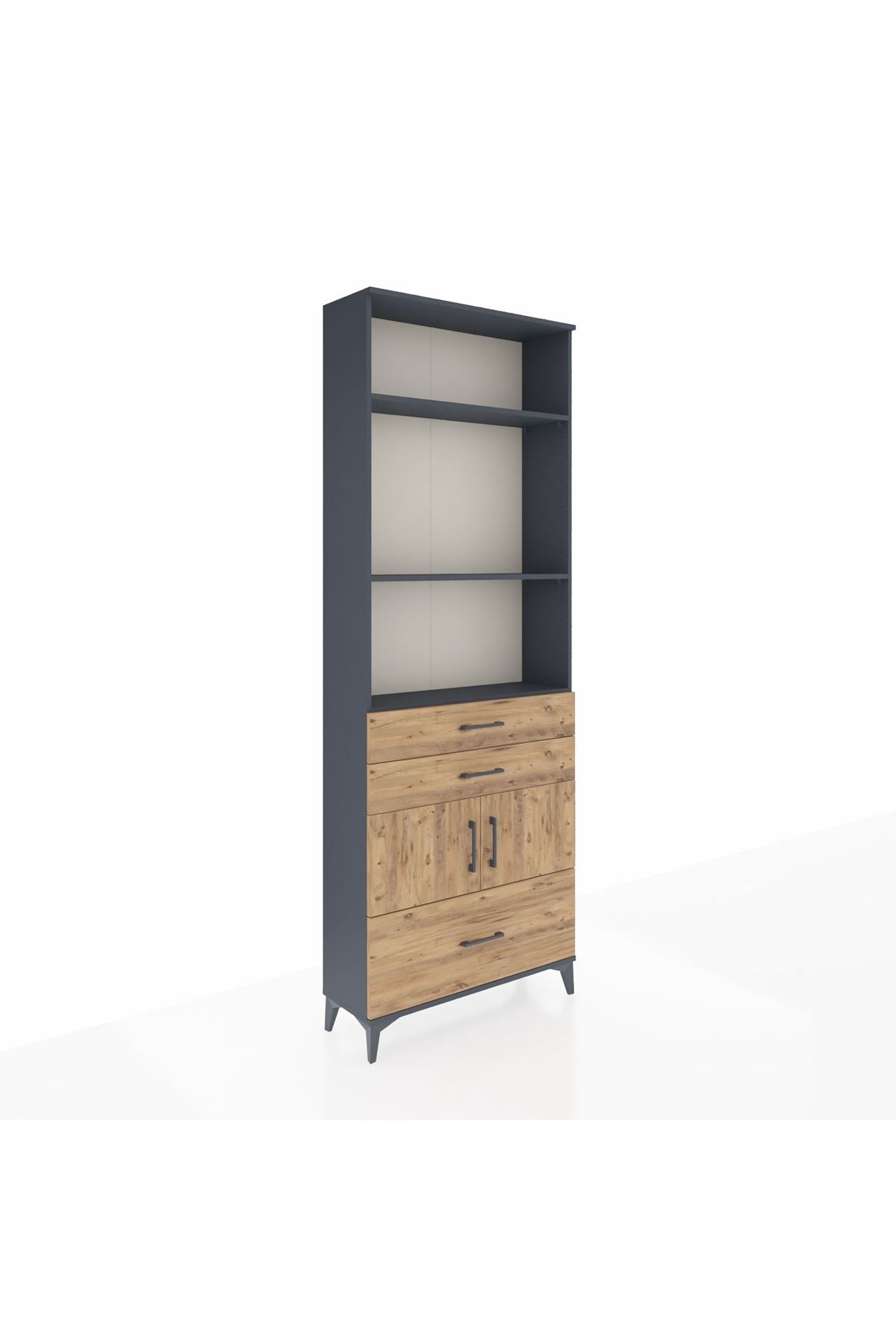Arges Dolap 4 Raflı 3 Çekmeceli 2 Kapaklı 88x30x243 - S33M008V6A
