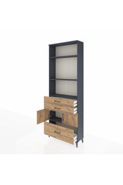 Arges Dolap 4 Raflı 3 Çekmeceli 2 Kapaklı 88x30x243 - S33M008V6A
