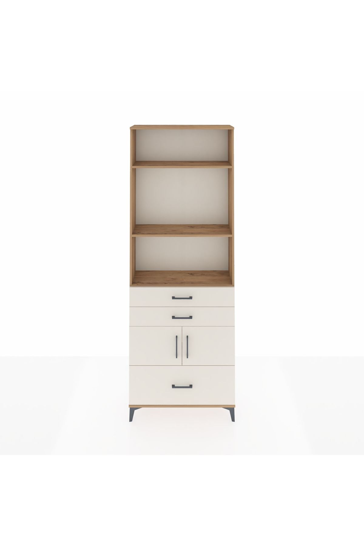 Arges Dolap 4 Raflı 3 Çekmeceli 2 Kapaklı 88x30x243 - S33M008V7A