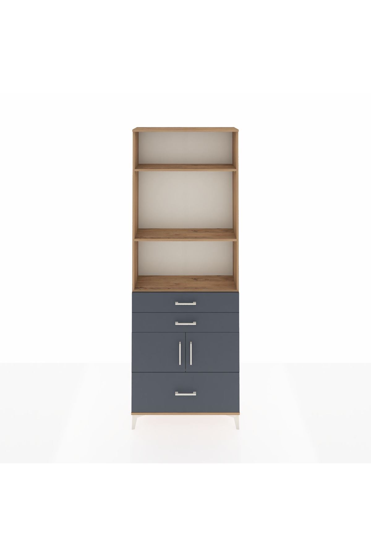 Arges Dolap 4 Raflı 3 Çekmeceli 2 Kapaklı 88x30x243 - S33M008V8A