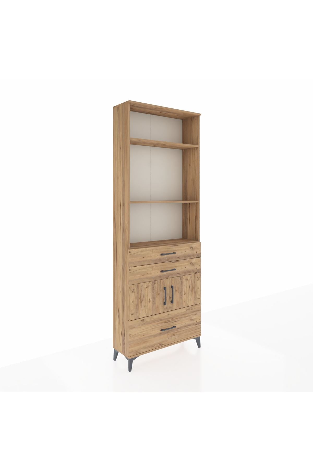 Arges Dolap 4 Raflı 3 Çekmeceli 2 Kapaklı 88x30x243 - S33M008V9A