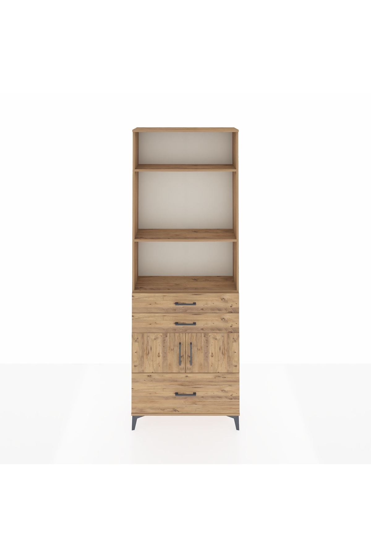 Arges Dolap 4 Raflı 3 Çekmeceli 2 Kapaklı 88x30x243 - S33M008V9A
