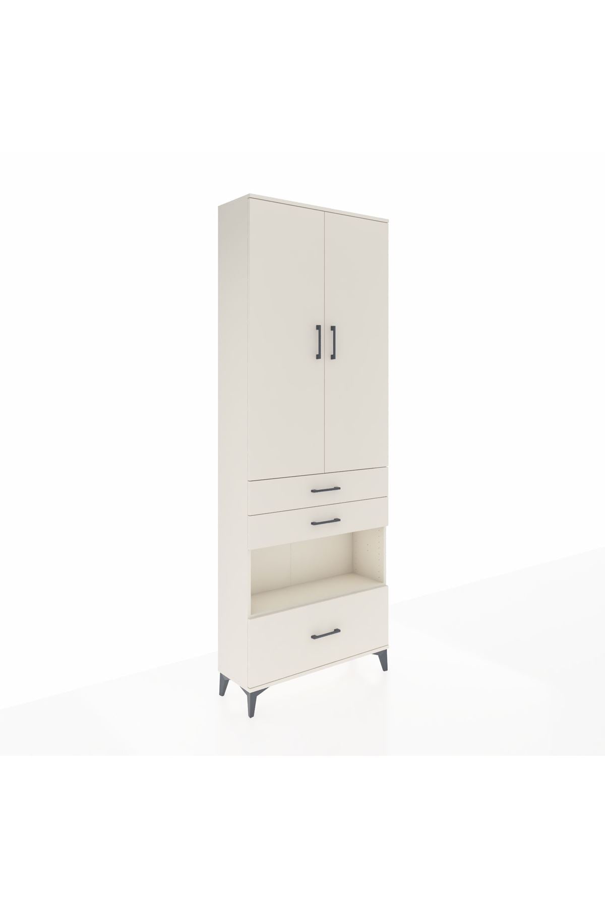 Arges Dolap 4 Raflı 3 Çekmeceli 2 Kapaklı 88x30x243 - S33M009V1A