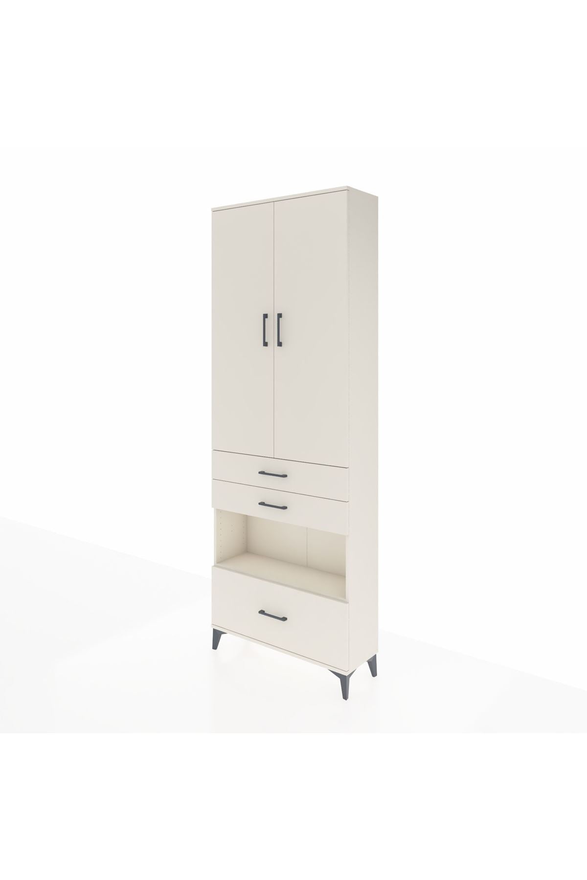 Arges Dolap 4 Raflı 3 Çekmeceli 2 Kapaklı 88x30x243 - S33M009V1A